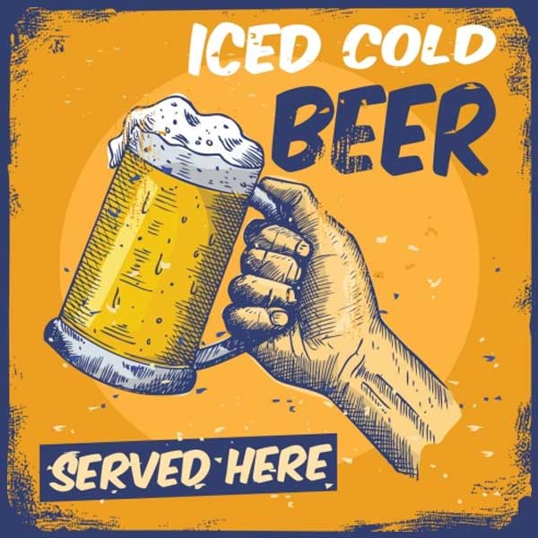ilustración cerveza helada