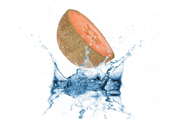 melón en agua