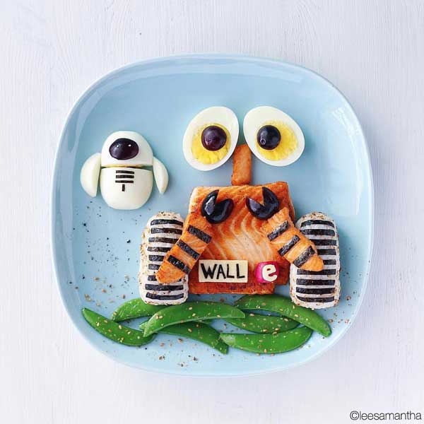 wall-e arte con comida