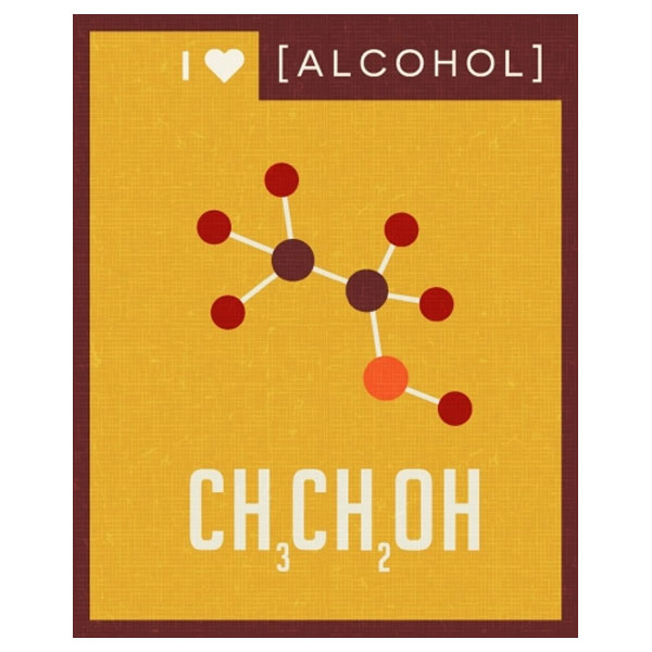 poster molécula alcohol