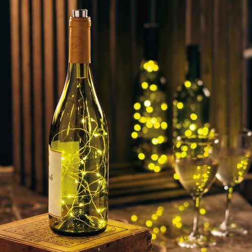 lampara luces led botella de vino