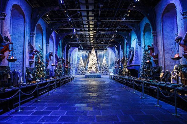 pasillo navidad en hogwarts