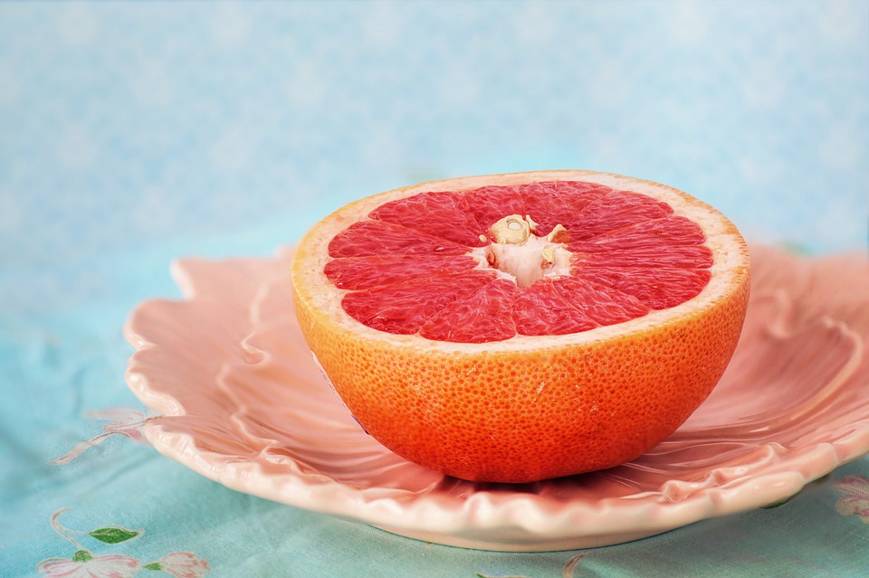 Grapefruit Citrus Breakfast Fruit Sweet Pink Food