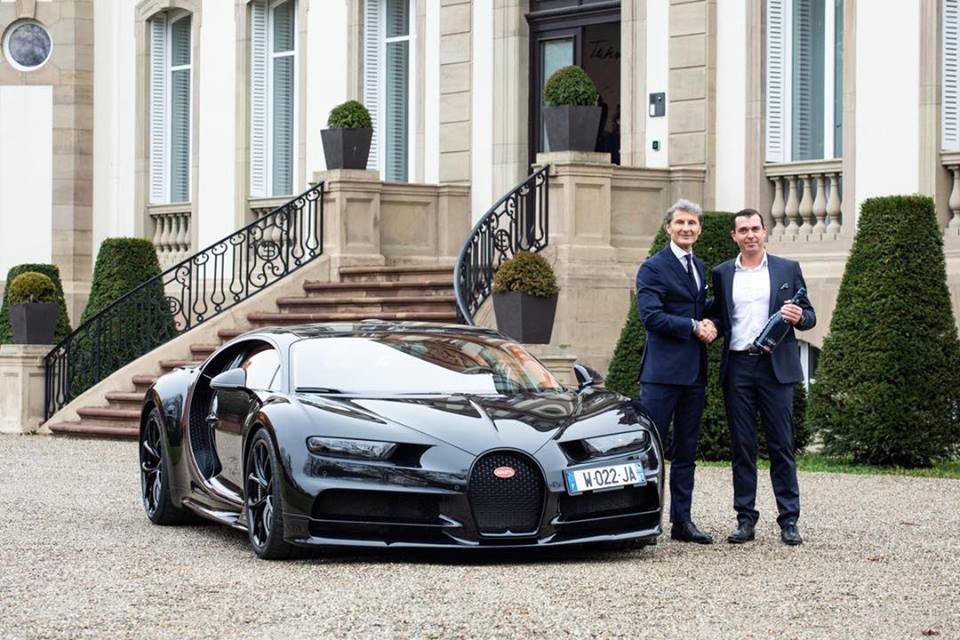Bugatti champagne carbon car