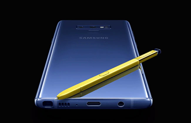 Nuevos mejores smartphones Samsung-Galaxy-Note-9-trasero-y-S-pen-