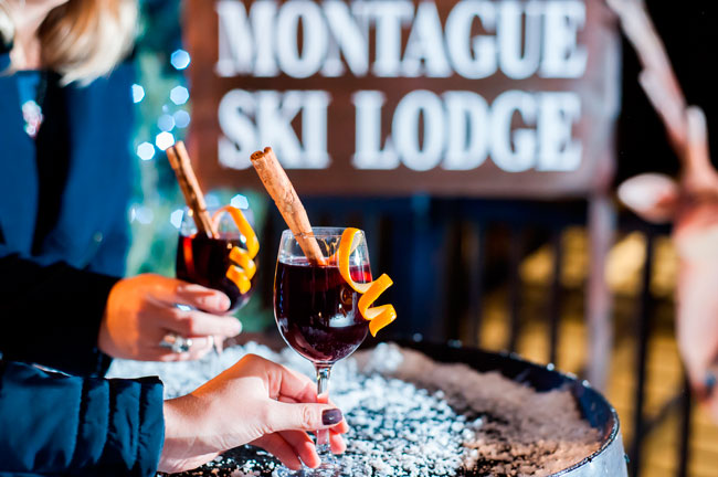 bares pop up de invierno en Londres The Montague at Gardens Ski Lodge