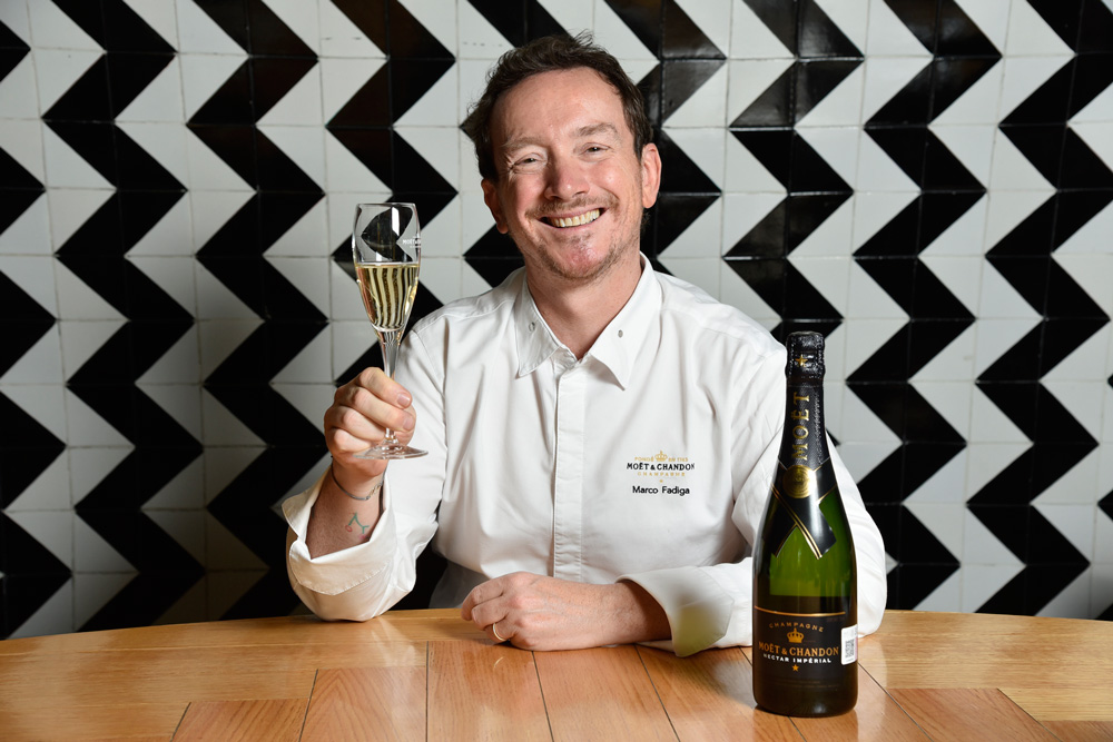
	     El chef de la champaña: Marco Fadiga y Moët & Chandon