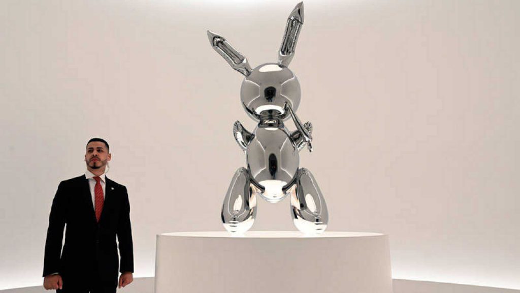 rabbit obras de Jeff Koons obra cara subasta