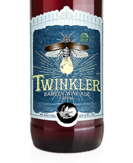 Firefly Hollow Brewing - Twinkler: Un diseño de Hops & Branding para reflejar el nombre de la cervecería.