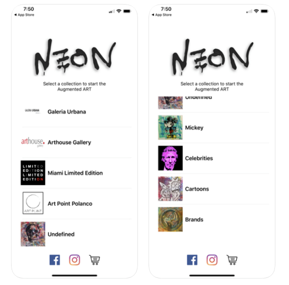 Neon Caron aplicacion screenshot
