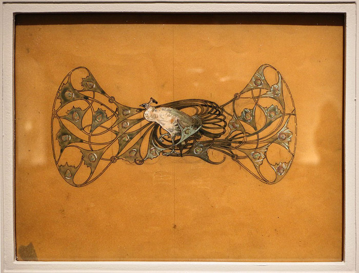 Boceto Broche Pavorreal, René Lalique