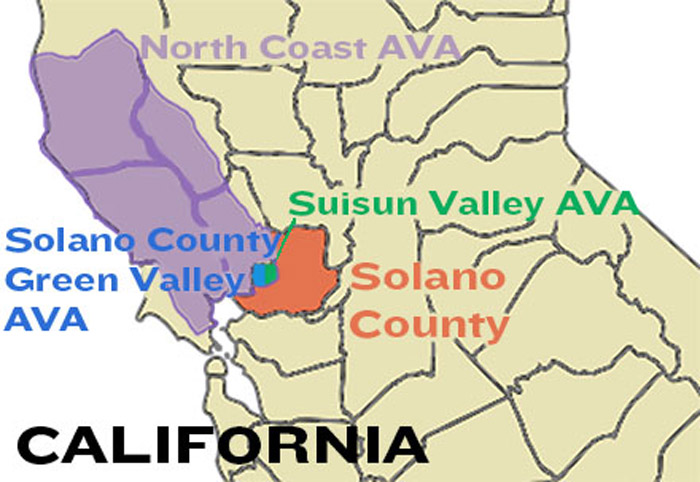 Mapa Solano County