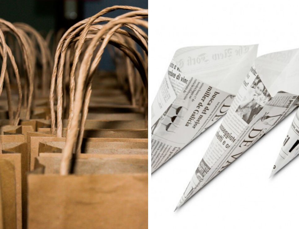 
	     Cucuruchos de papel y otros empaques sustentables