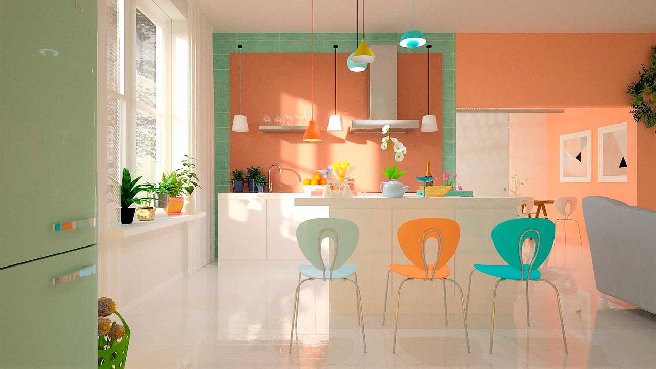 Tendencias de interiorismo 70s vintage colores pastel