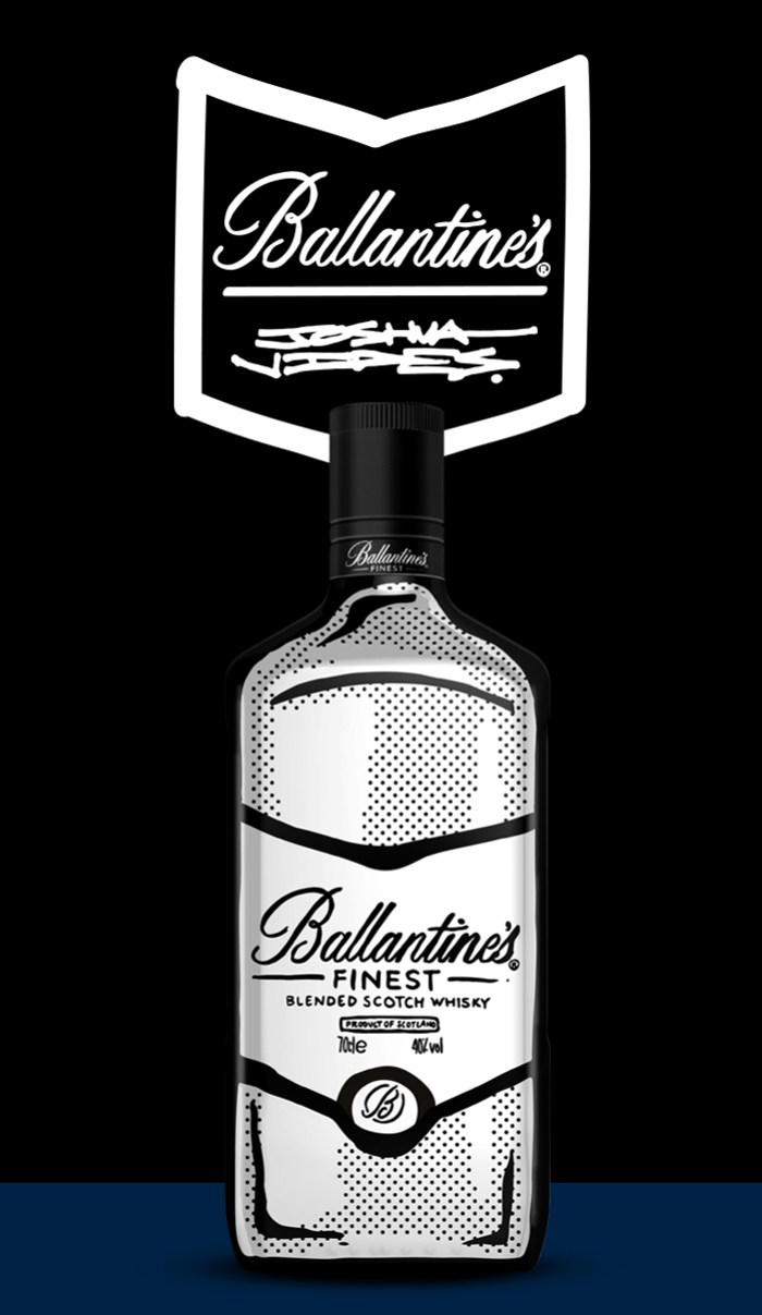 Joshua Vides Ballentine's Finest colaboracion botella