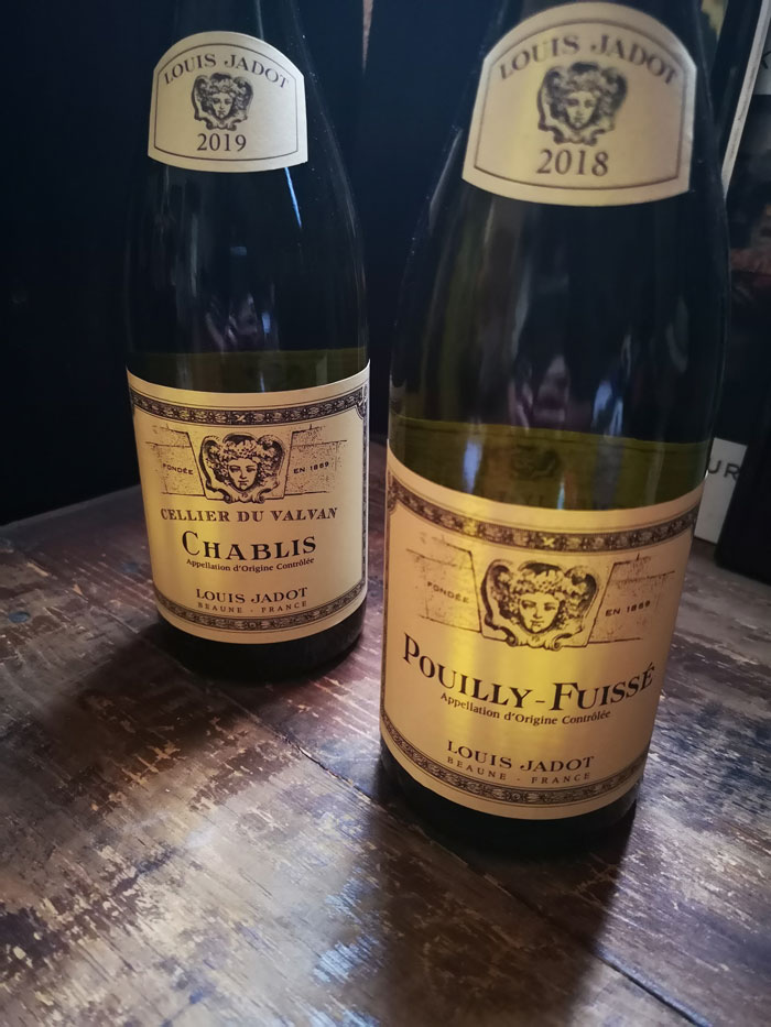 Chardonnay Louis Jadot Chablis Poully Fuisse vinos botellas 