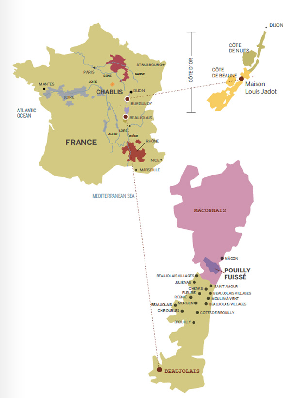 Mapa Borgoña Francia