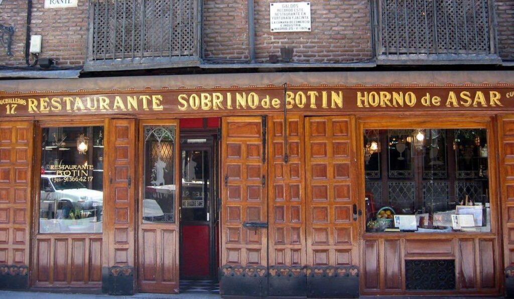 Restaurante español Botín, restaurantes más antiguos del mundo. 