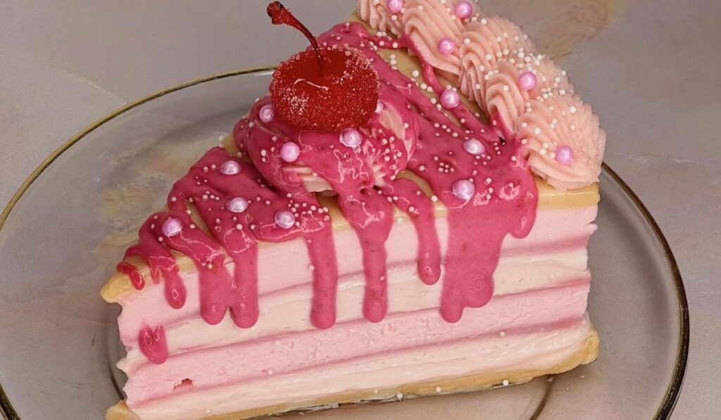 Comida rosa, receta de cheesecake sabor danonino.