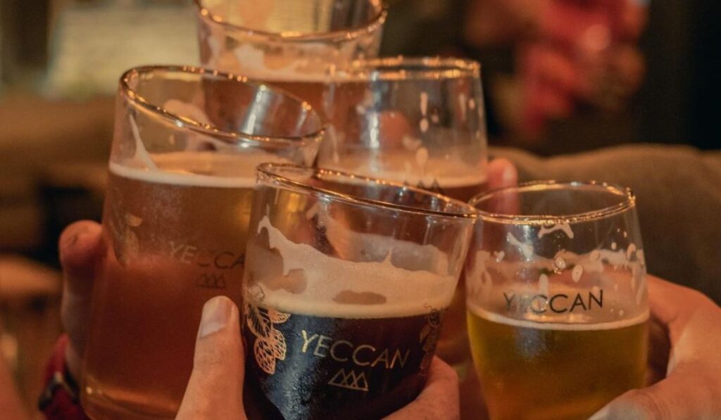 Opciones de estilos de cerveza en Cervecería Yeccan.