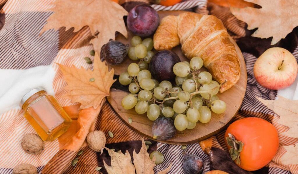 Frutos y castañas de otoño.