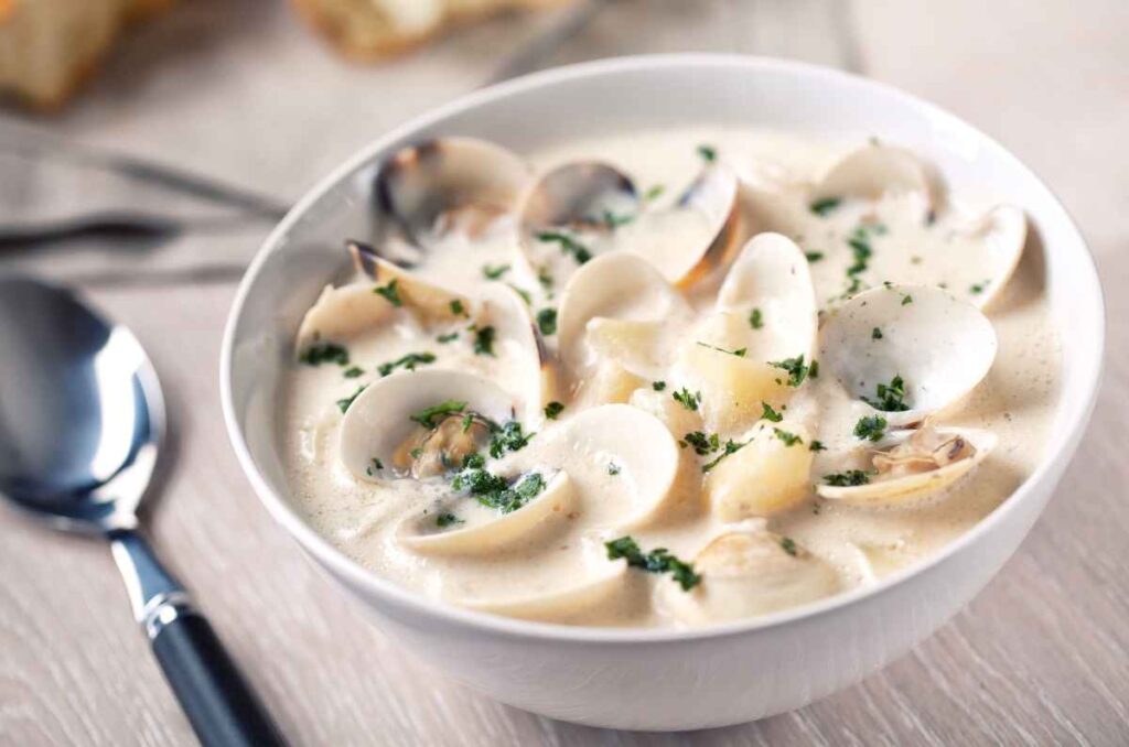 Historia y origen de la clam chowder, la sopa de almeja que te encantará
