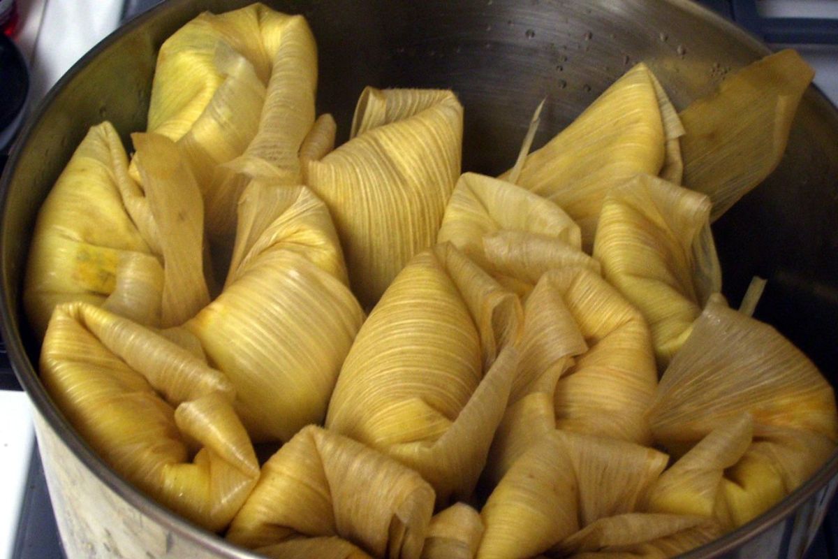 Tamales envueltos en totomoxtle. Foto de Flickr.