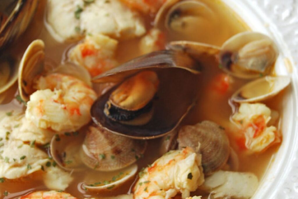 La sopa de marisco es una receta antigua.