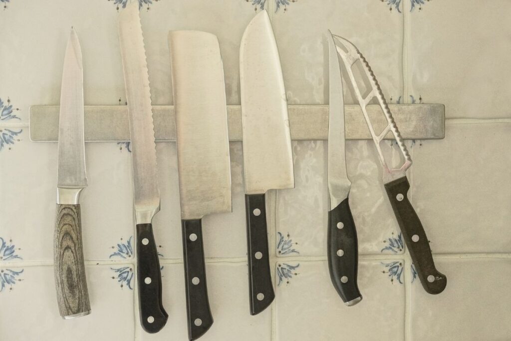 Los tipos de cuchillos se utilizan de acuerdo al producto alimenticio.