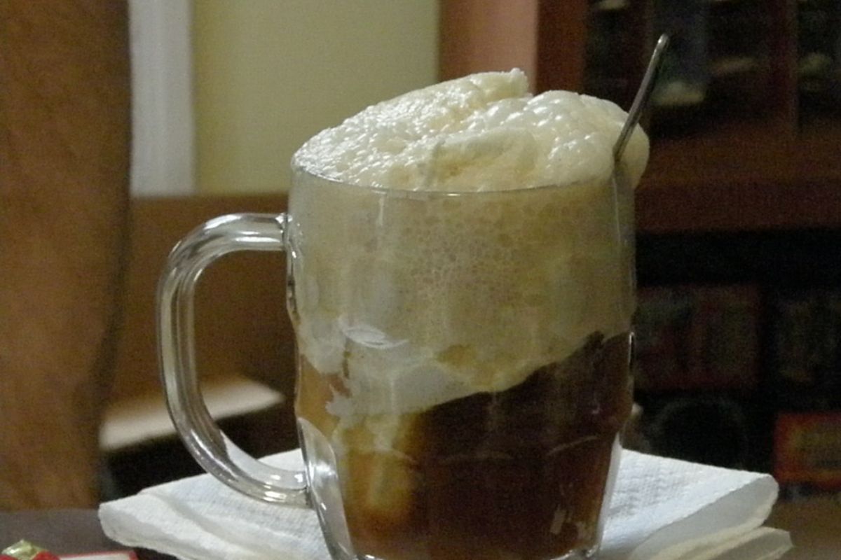Cerveza de raíz con helado de vainilla cremoso. Foto de Flickr.