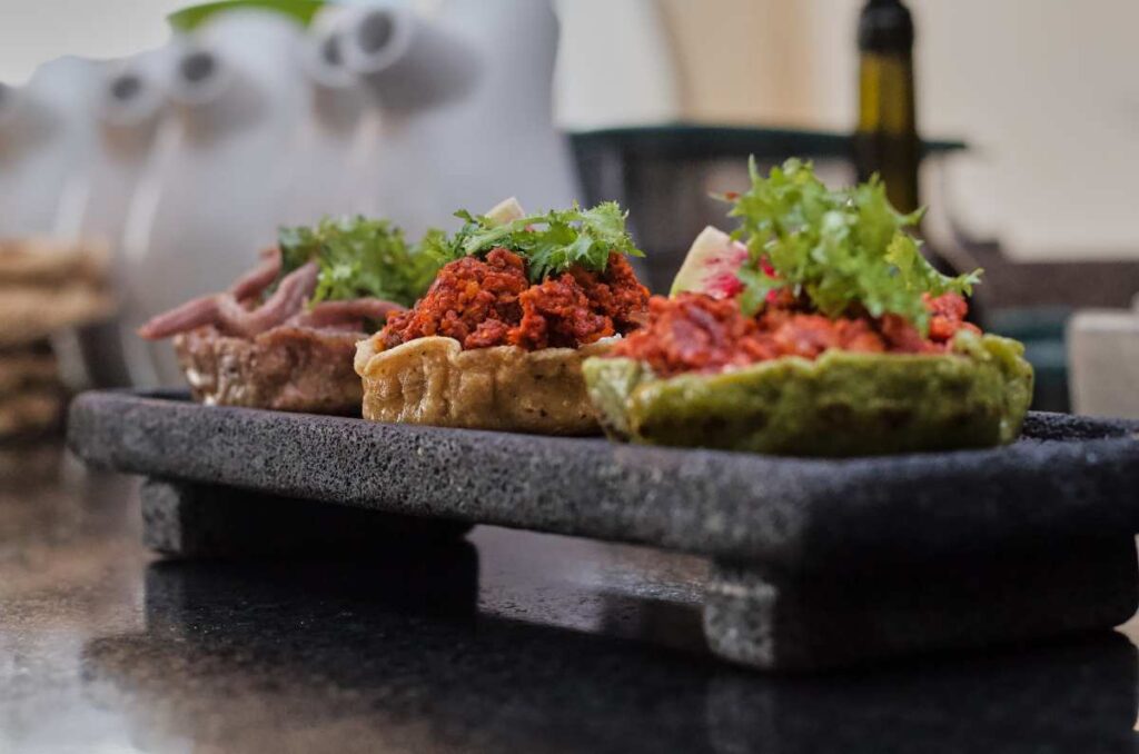 Platos del menú con sabor a Oaxaca, de Tezontle