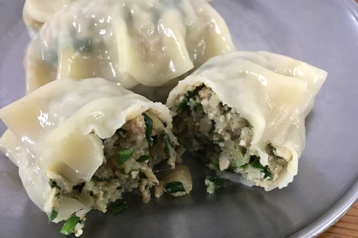 Mandu relleno de carne molida y espinaca. Foto de Flickr.