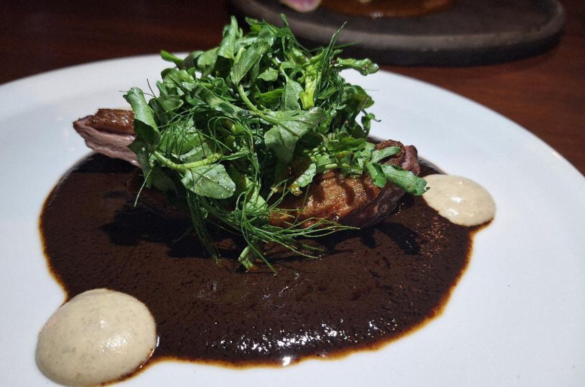 Pechuga de pato con mole negro, foto de Miriam Carmo