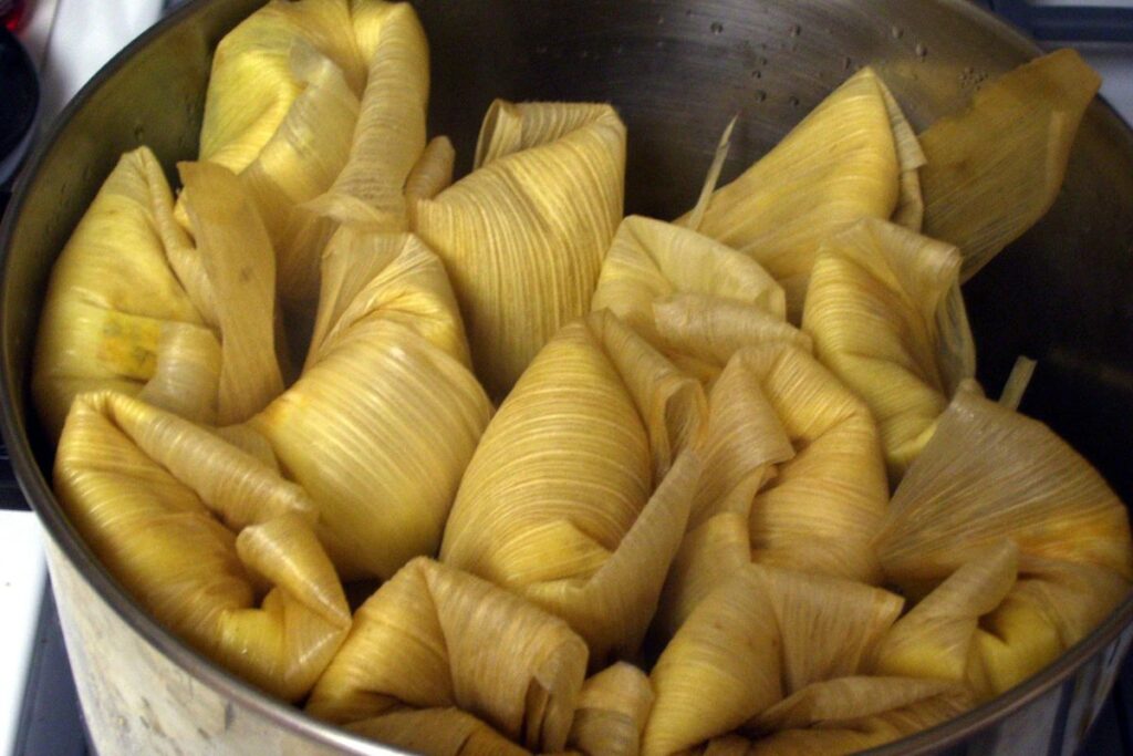 Tamales tradicionales para el Día de Muertos en México