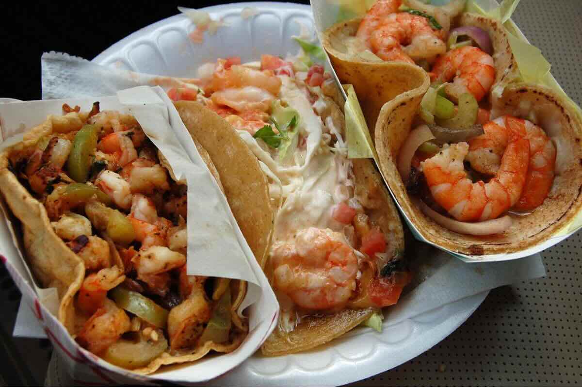 Orden de tacos de camarón estilo Sinaloa. Foto de Flickr.