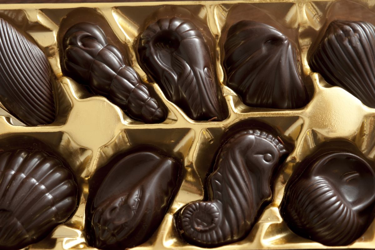 Figuras hechas con chocolate oscuro. Foto de Flickr.