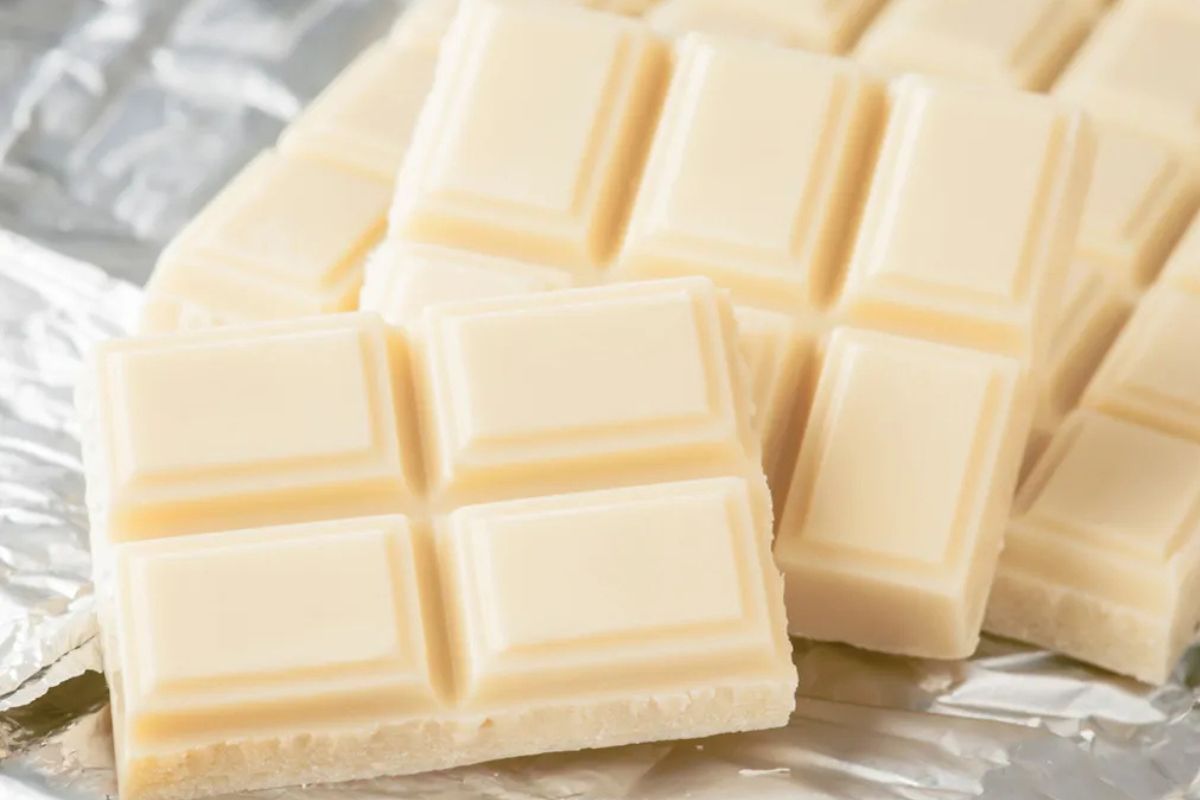 Chocolate blanco en barra. Foto de Pexels.