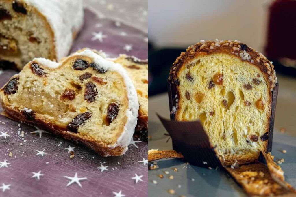 Diferencias entre el stollen alemán y el panettone italiano