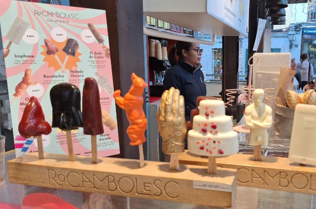 Heladería Rocambolesc del chef Jordi Roca en Mercado de San Miguel, foto de Miriam Carmo