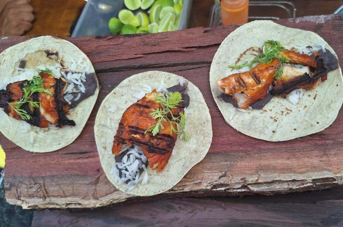 Tacos de pescado al pastor, foto de Miriam Carmo