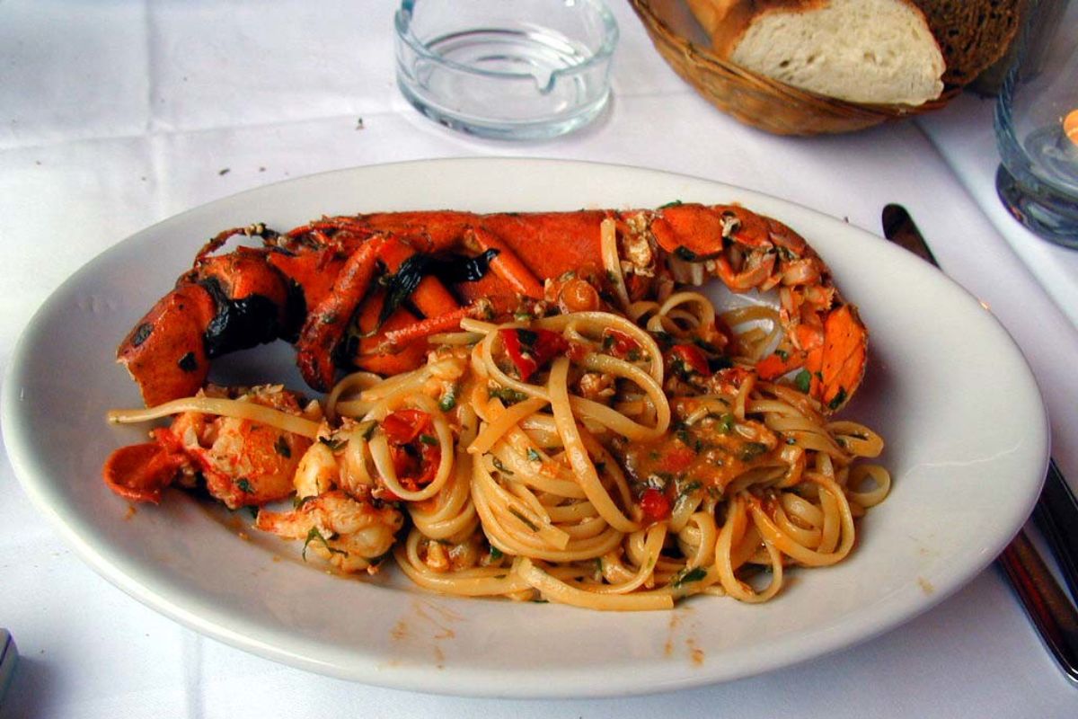 Linguine all'astice. Foto de Flickr.