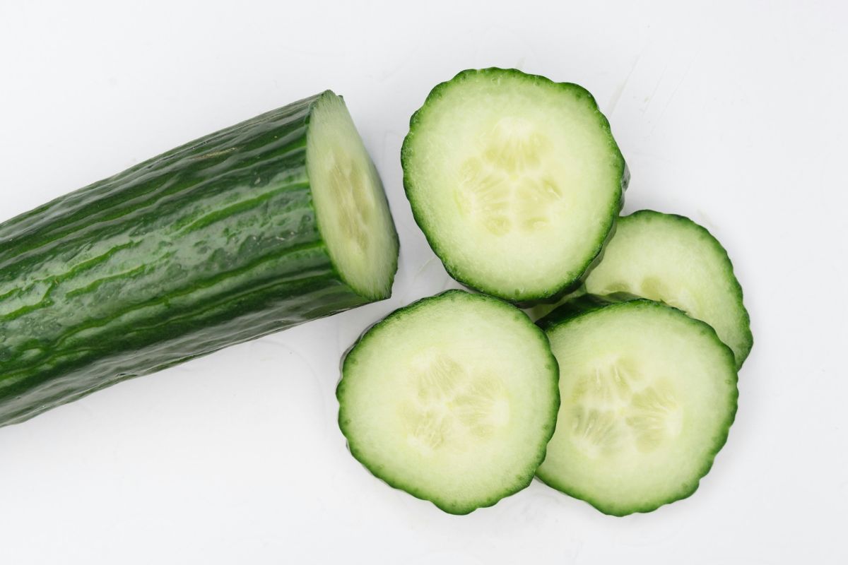 Pepino listo para comer. Foto de Pexels.