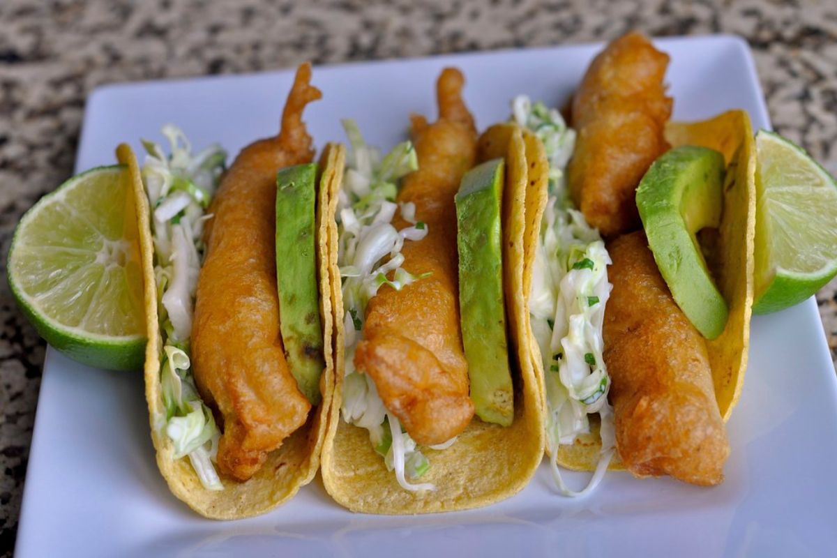 Tacos de pescado típicos de Baja California. Foto de Flickr.