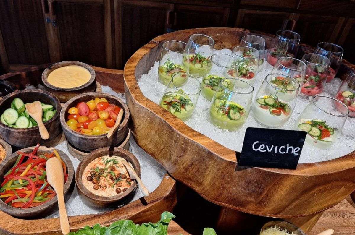 Ceviches, dips y ensalada, foto de Miriam Carmo