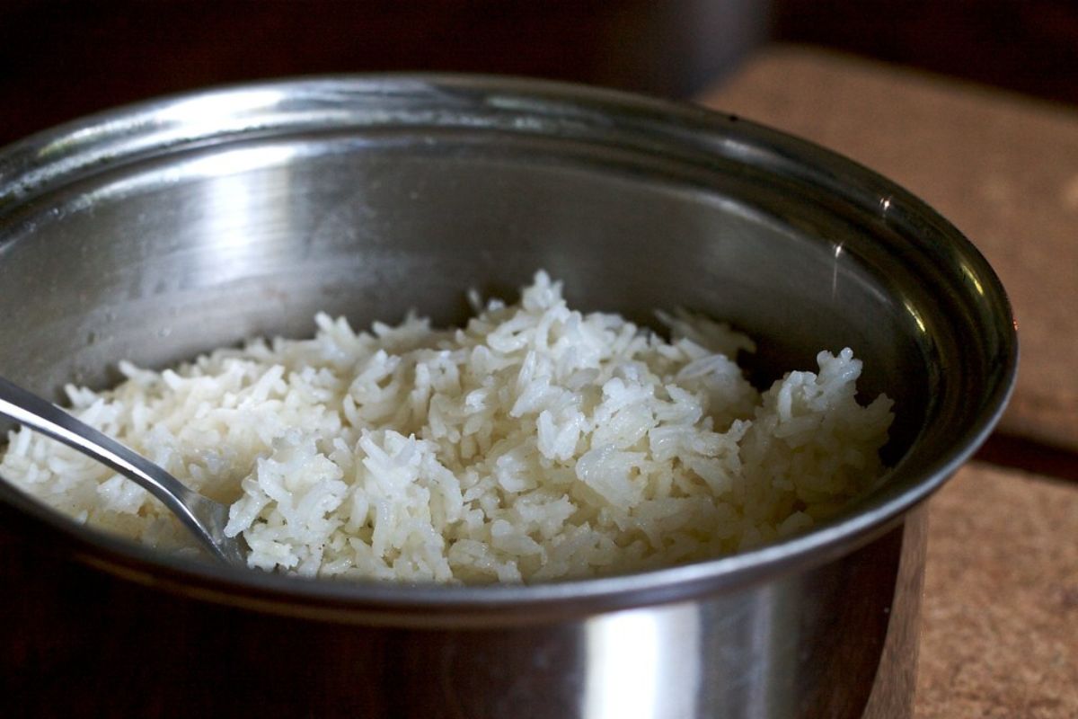 Arroz cocido. Foto de PxHere.