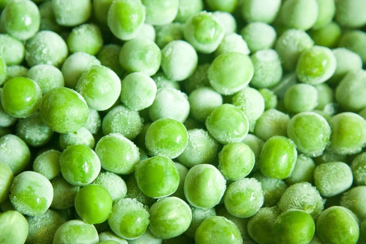 Chícharos congelados. Foto de Pexels.
