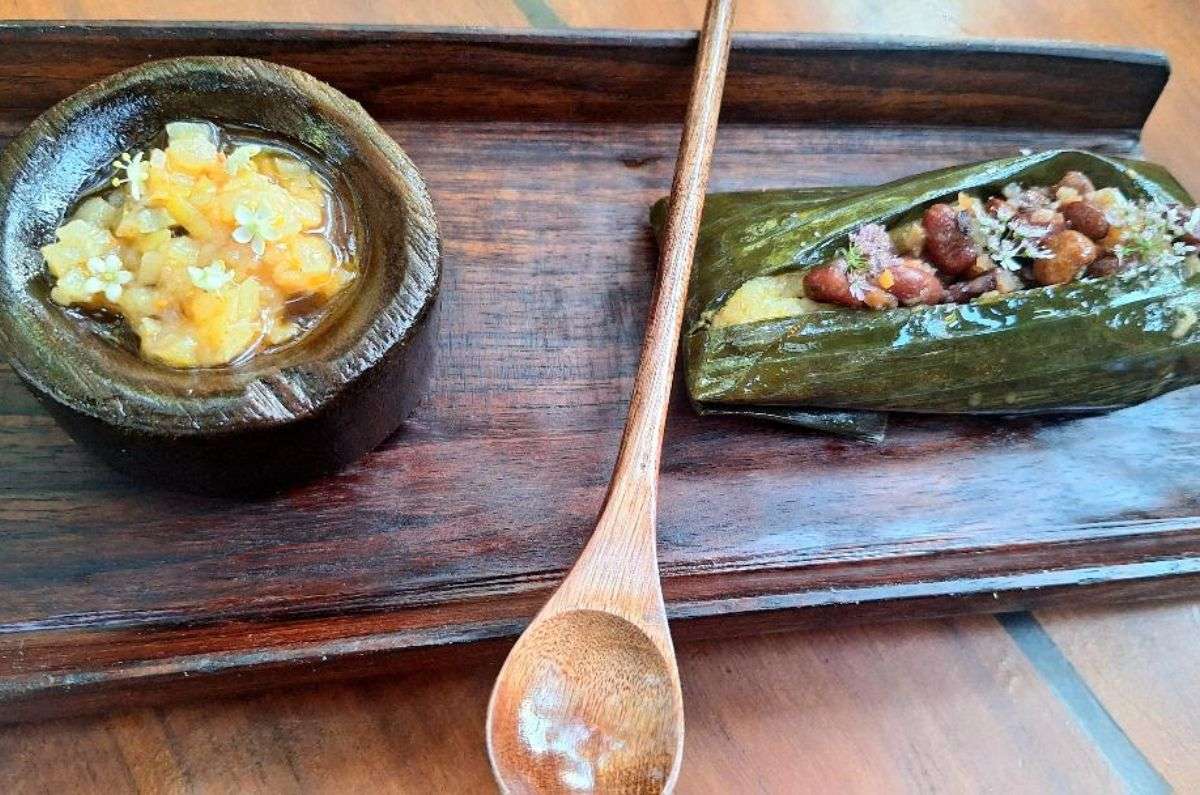 Tamal de pipián del restaurante Domingo en Cali (Colombia), foto de Miriam Carmo