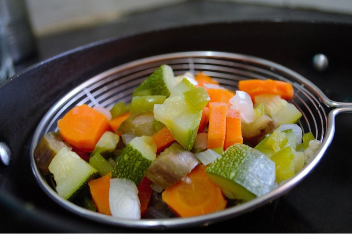 Zanahoria, chayote y calabaza verde cocidos. Foto de Pexels.