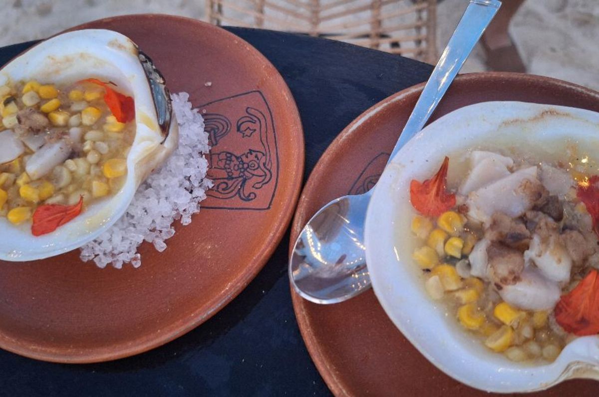 Almeja reina a la parrilla con elote y tuétano de la chef Mariana Villegas de Lina (CDMX), foto de Miriam Carmo 