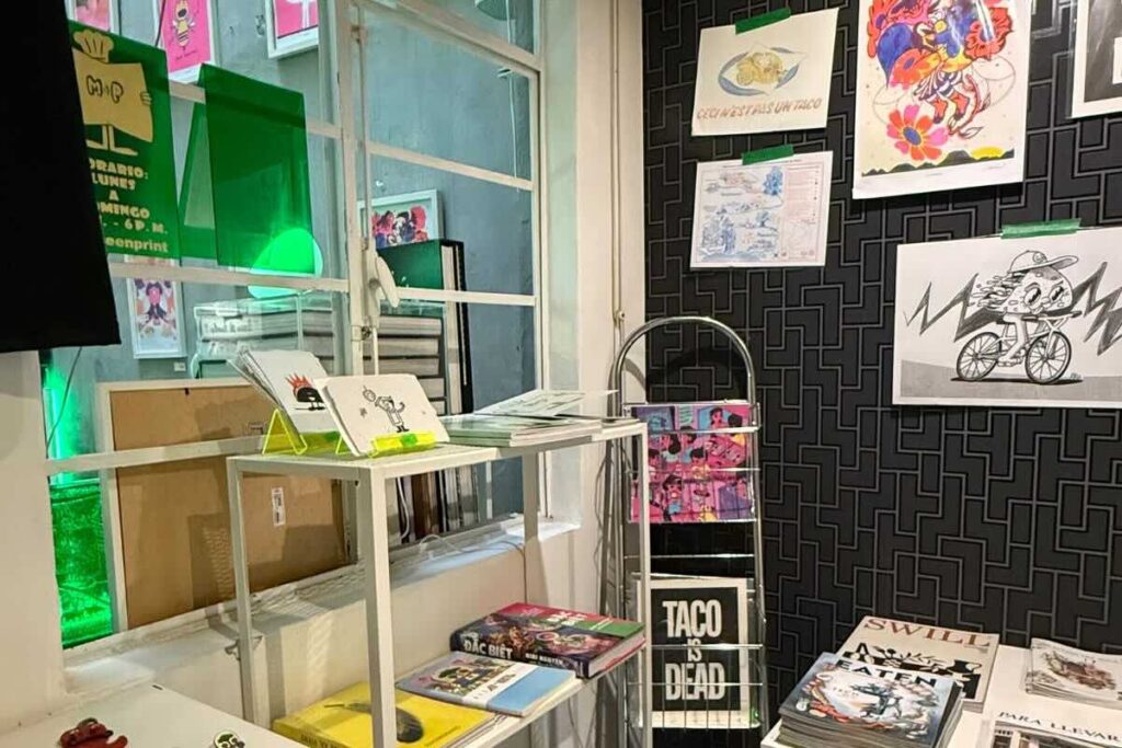 Mise en Print es una cafetería donde los libros gastronómicos y el arte gráfico se disfrutan con su propuesta gastronómica.